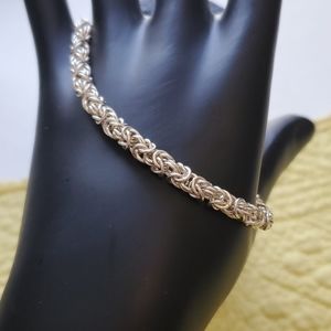 Sterling silver chainmaille bracelet